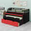 Lit mezzanine avec bureau coulissant, lit gigogne, tiroirs de rangement et marches Gaming & Workstation-1949247311