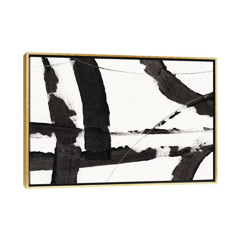 «Obsidian Harmony I» par Timothy O 'Toole, reproduction sur toile tendue sur toile, H 18 po x l 26 po x P 1,5 po, Doré