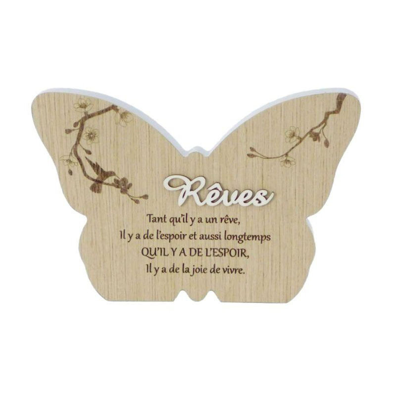 Enseigne en forme de papillon "Reves"