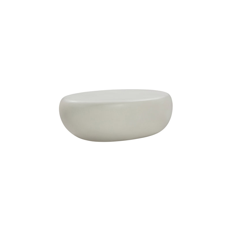 Navarro Indoor Outdoor Coffee Table In White Concrete Finish