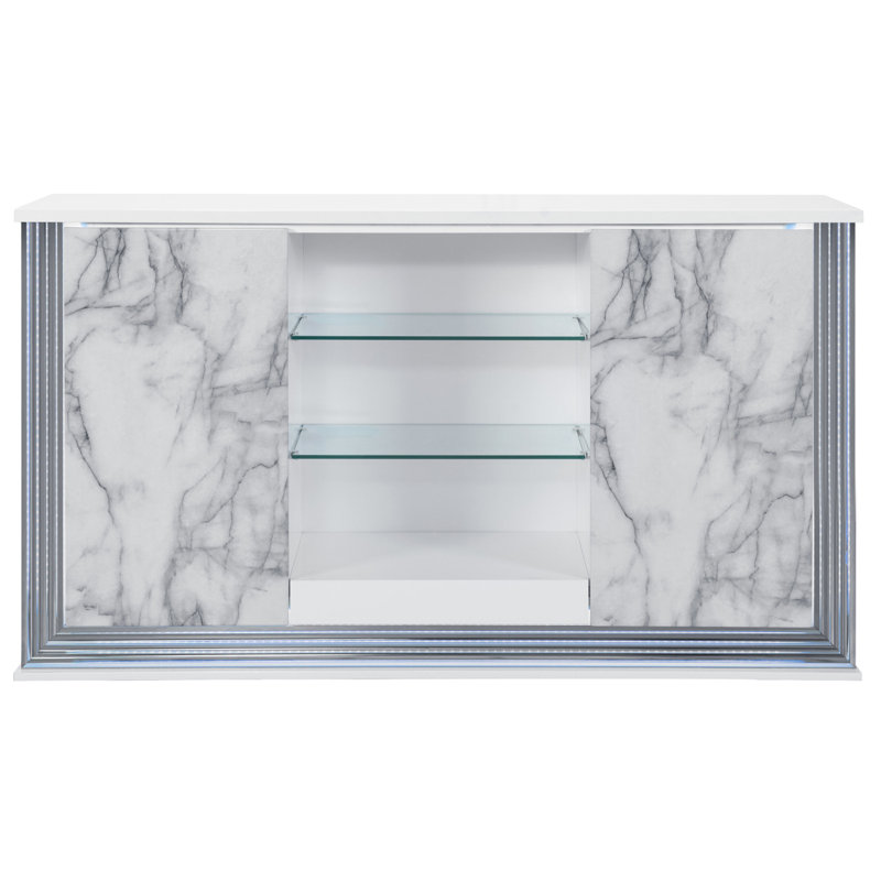 Buffet lune blanche en marbre