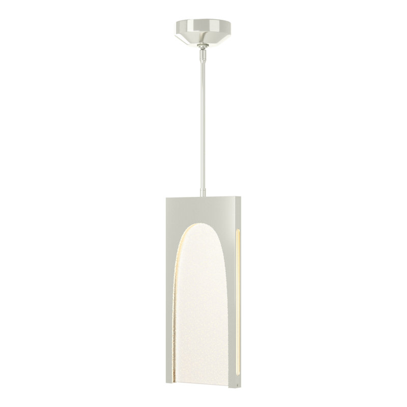 Cypress LED Single Rectangle Pendant, Sterling