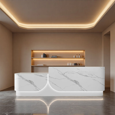 Sleek Multi-Functional Service Desk with Integrated Cashier – Modern Stylish for Offices Retail Areas and Hotel