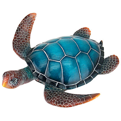 Blue Sea Turtle Garden Statue