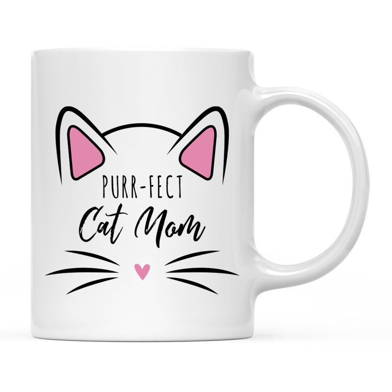 Tasse à café «Funny Cat Lover Naps», « Purr-Fect Cat Mom » - Le maman parfaite pour u