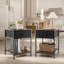 Aleane Rustic Industrial 2 Side Tables With Storage Drawers, End Sofa Table Living Room Furniture