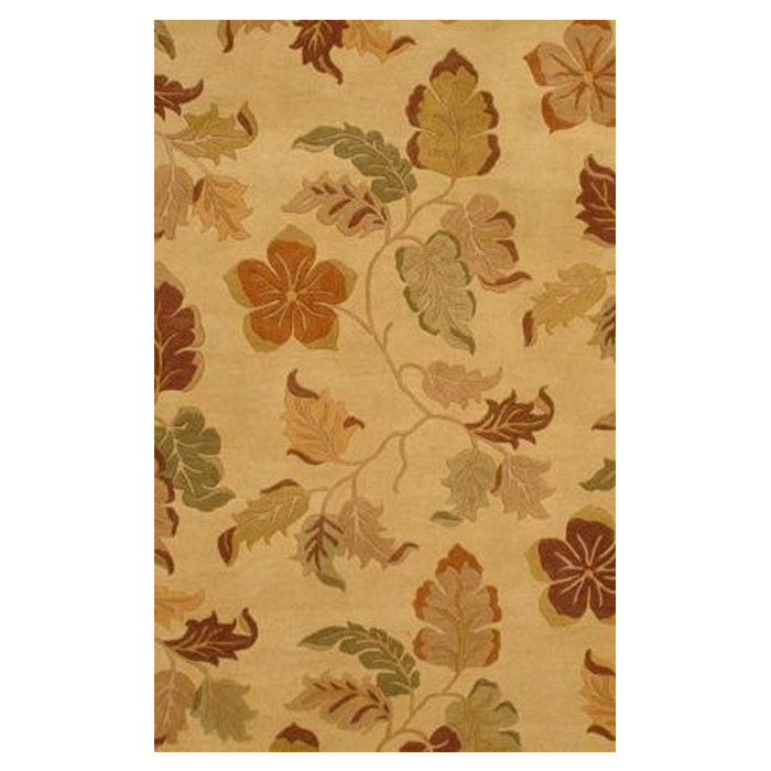 Whately Wool Floral Indoor Rug, Square 1'6"