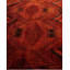 Tapis moderne rouge noué à la main de conception unique 4 pi 1 po x 6 pi 1 po Modern
