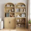 Bibliothèque avec portes et bibliothèque arquée de 71,65 po de hauteur-1594608925