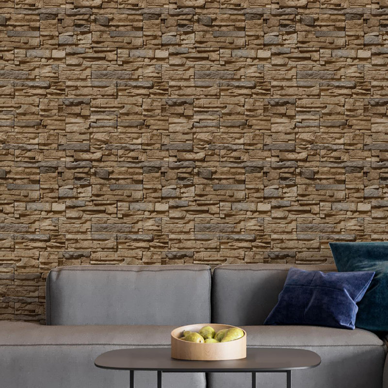 Rouleau de papier peint adhésif doux L 126 po x l 24 po, Brun