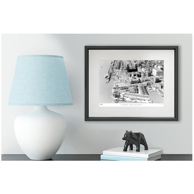 Liverpool, From The Air 1955 by Francis Frith - Single Picture Frame Print, 40cm H x 50cm W x 2.3cm D