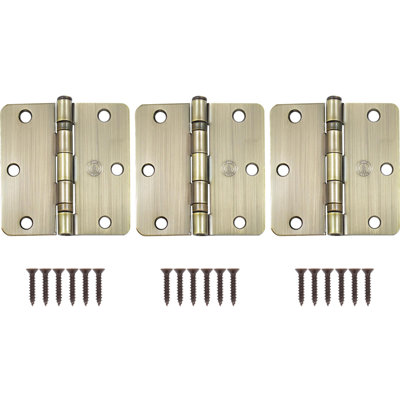 Charnières de porte à roulement à billes 3-1 / 2 ", angle de rayon de 1/4"