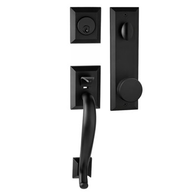 Bravura 913-947 Active Savannah Handleset with Dallas Knob in Matte Black