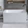 Freestanding Solid Surface Matte Bathtub with Drain & Overflow