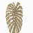 18.9x13.4x1.4" Gold Monstera Leaf Wall Décor