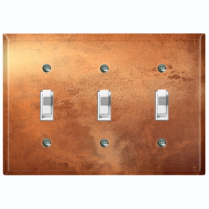 Patterned 3 - Gang Toggle Light Switch Standard Wall Plate