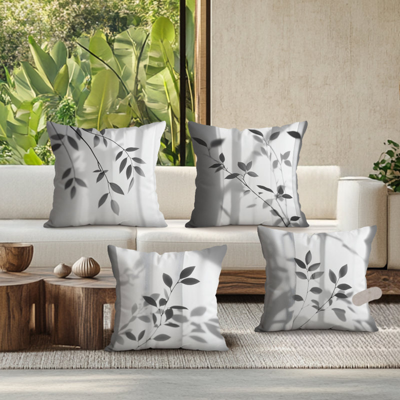 4 Pcs Bamboo Pattern Decorative Pillow Covers