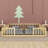 Double Twin Floor Bed With Fence And Guardrails-1144739493