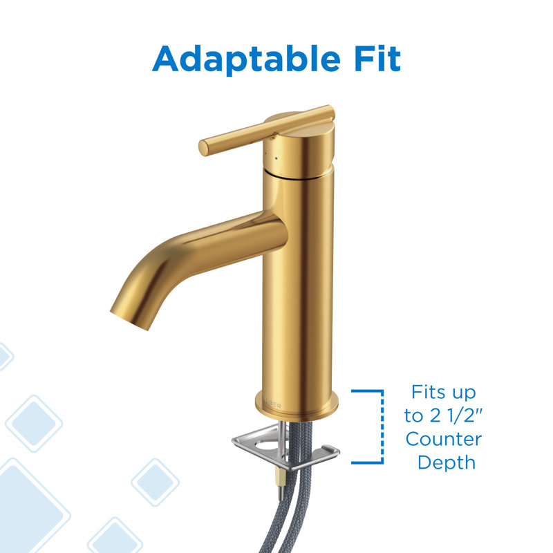 Parma Single-handle Bathroom Faucet with Drain Assembly, Brushed Bronze