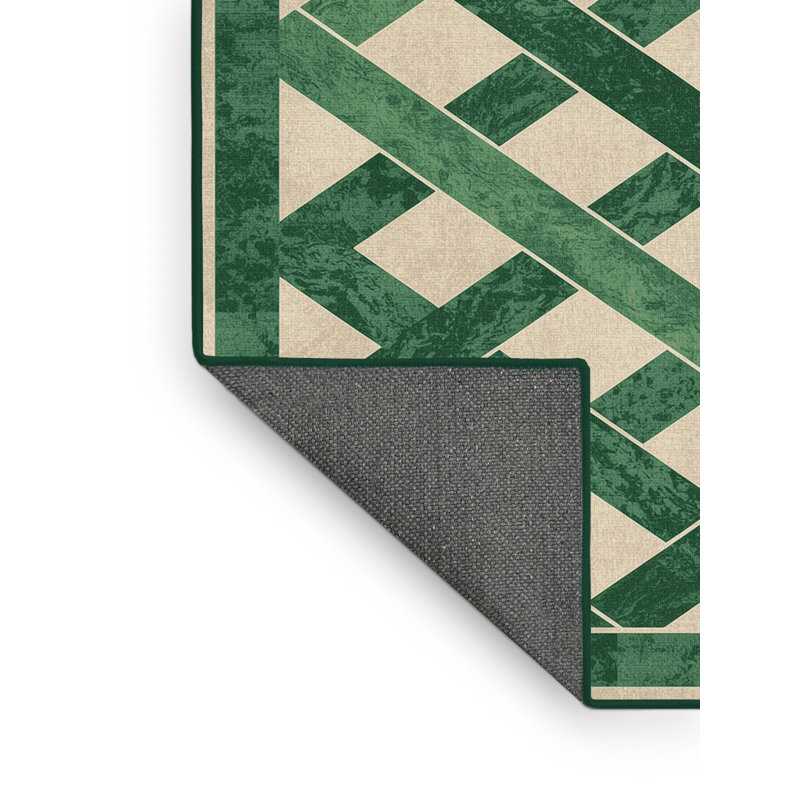 Soft Plush Feliz St Patties Modern & Contemporary Abstract Area Rug in Green – Green Binding, 6x9