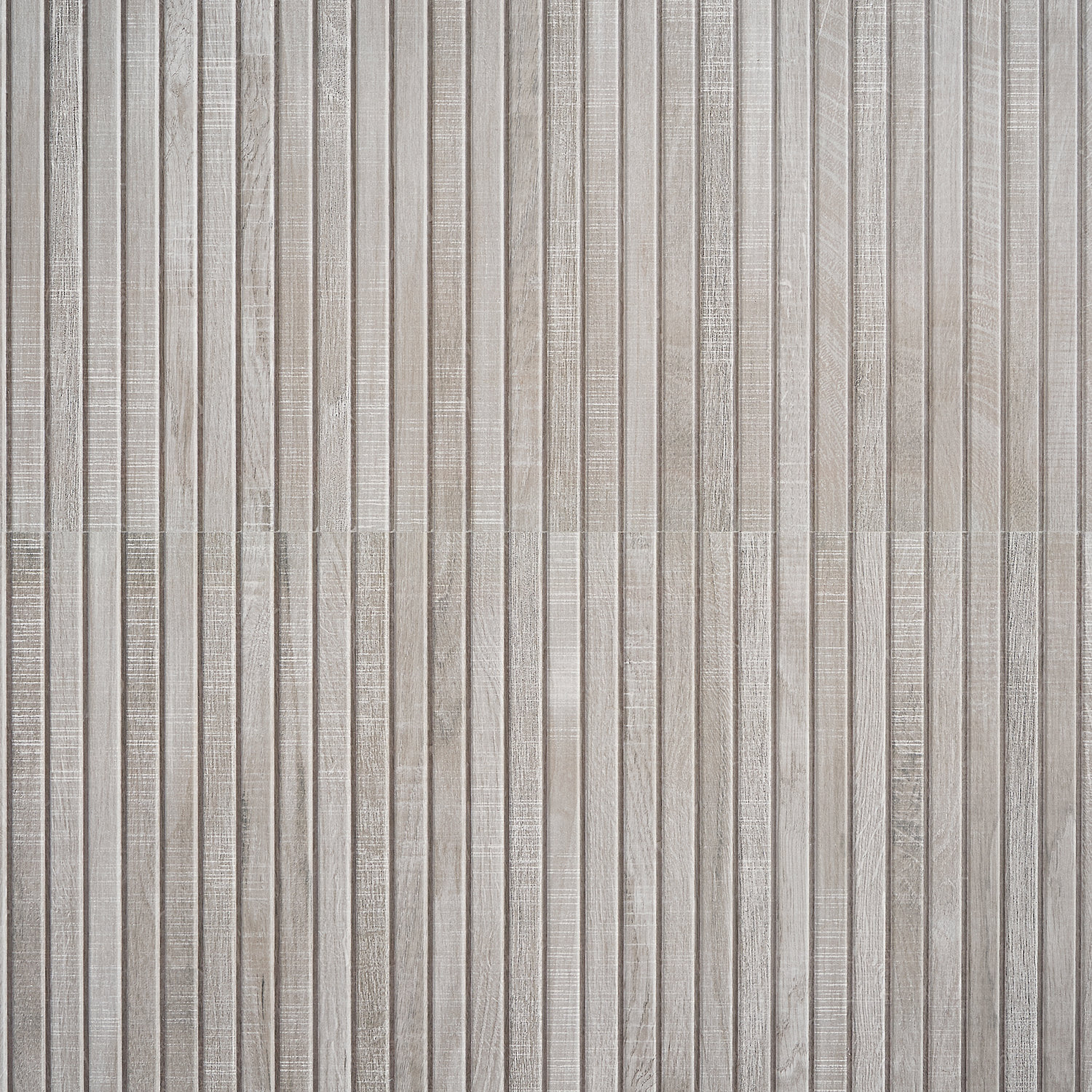 Bond Tile Auburn Ribbon 24 in. x 48 in. Porcelain Ribbed Wood Look Wall Tile (15.49 Sq. Ft. / Case), Gray