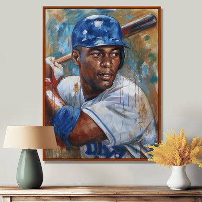 Portrait de légende du baseball sur le terrain I - décoration murale baseball sport