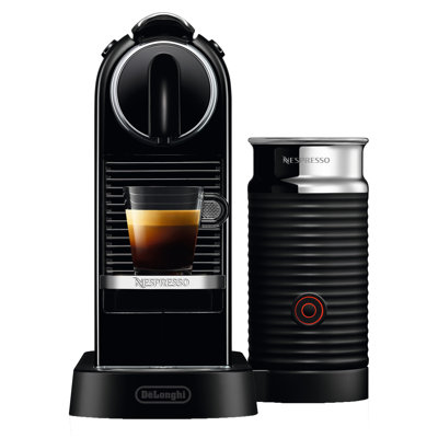 Nespresso Citiz Original Coffee and Espresso Machine with Aeroccino Milk Frother by De'Longhi, Black