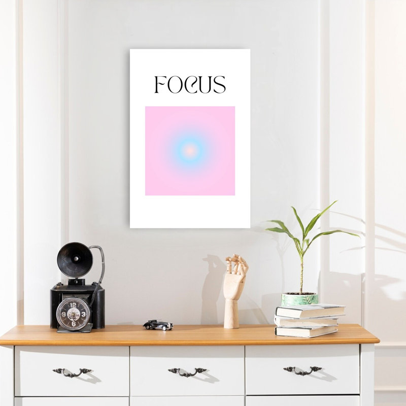 Motivation Aura, affiche abstraite d'art mural contemporain, H 24 po x l 16 po