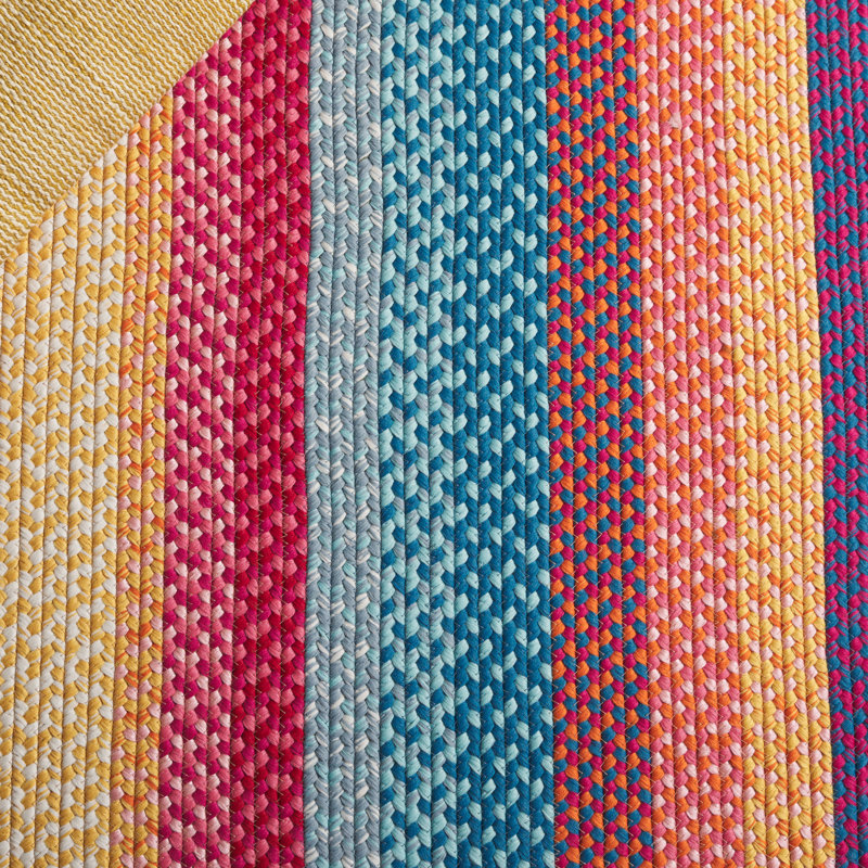 Tapis intérieur / extérieur Ceaira Performance, Red/Orange, Ovale 5 pi x 8 pi