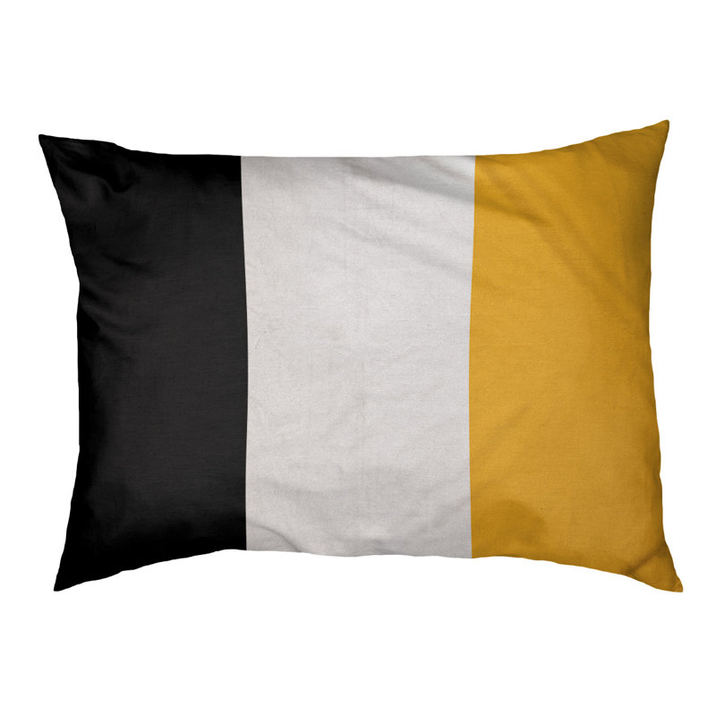 Coussin Pittsburgh, Très grand (H 17 po x l 50 po x P 40 po), Doré / noir / doré
