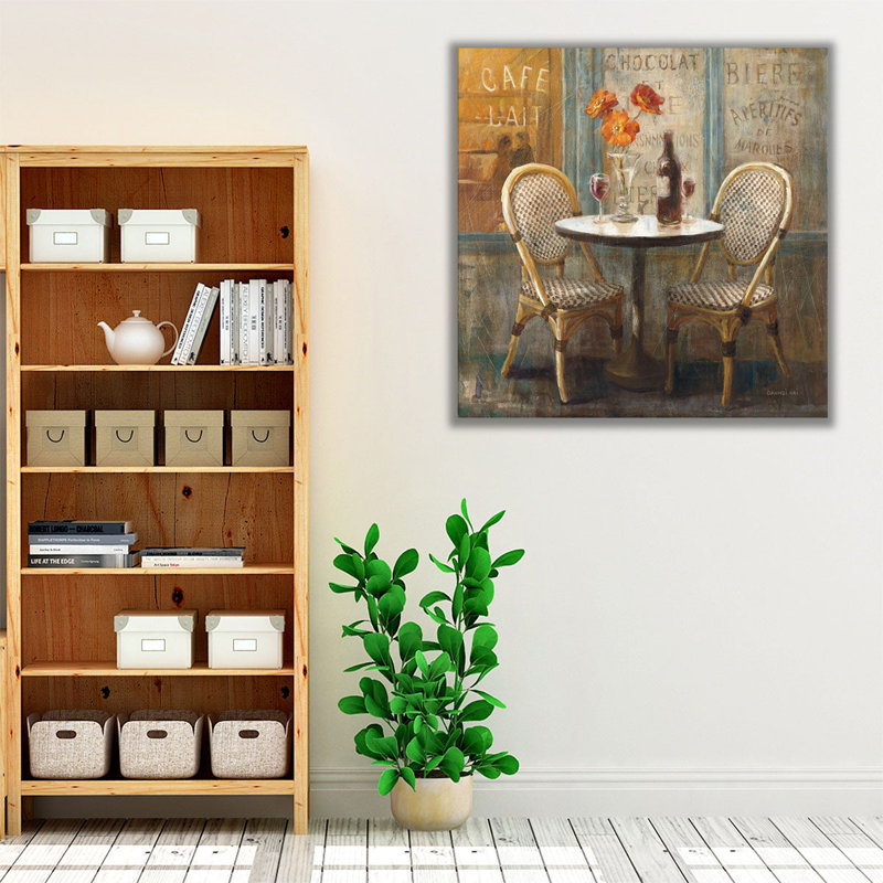 «Meet Me at Le Cafe I», reproduction d'art sur toile, H 16 po x l 16 po