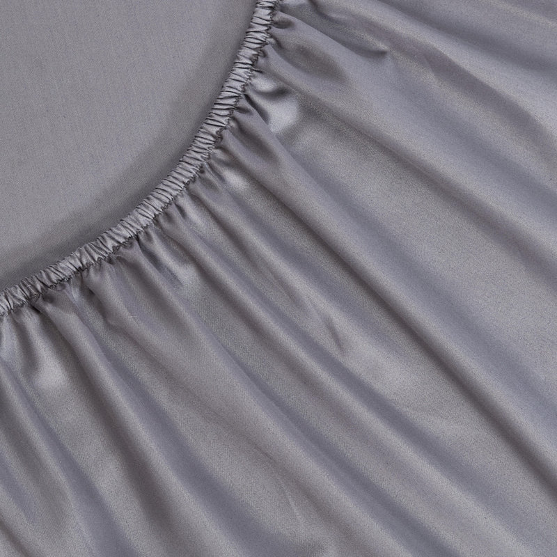 Ensemble de draps uni Vera Wang, Queen Sheet Set with 2 Pillowcases, Grey
