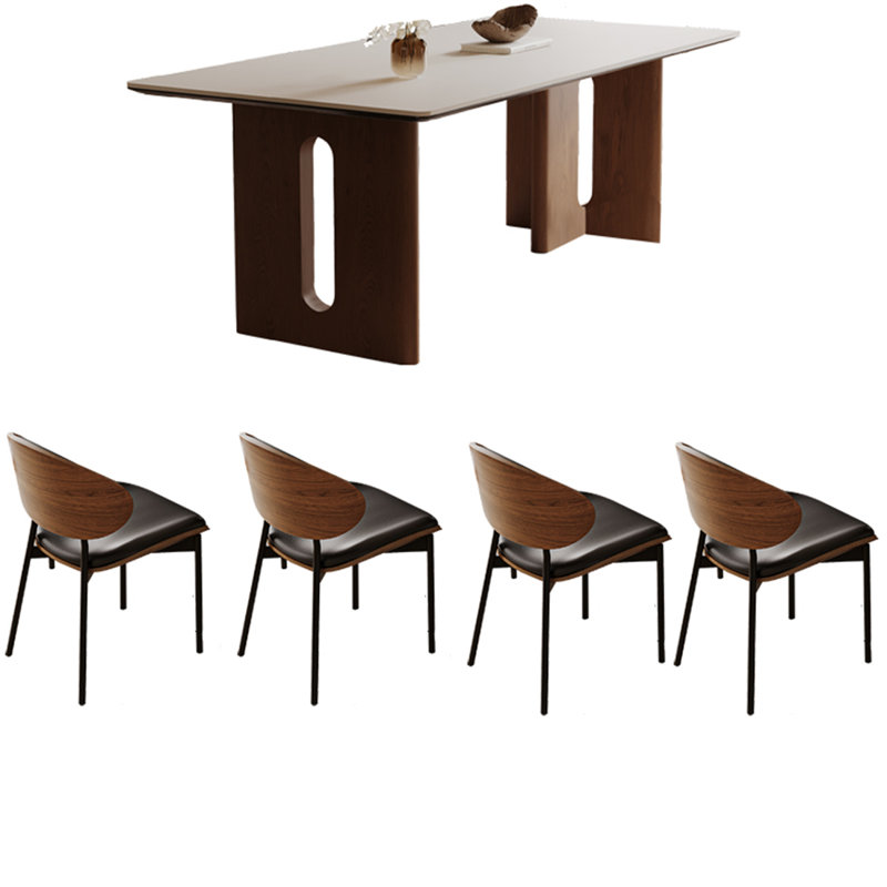 Ensembles de table de salle à manger durables Rock Plate., H 29,53 po x L 70,87 po x l 35,43 po