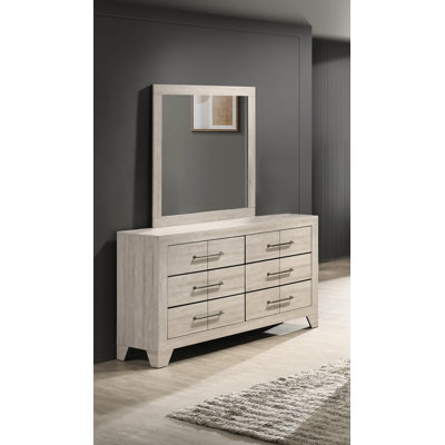 Commode 6 tiroirs avec miroir Deegan Classic