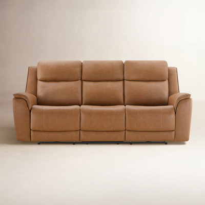 Top Grain Genuine Leather Power Reclining Sofa