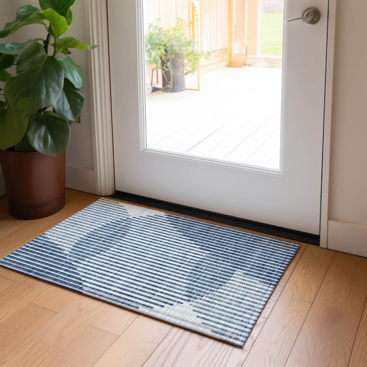 Machine Washable Indoor/Outdoor Chayden ACN1001 Blue