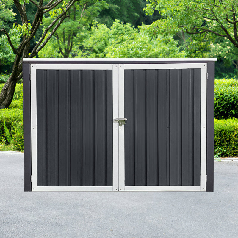 Remises de rangement en métal avec double porte verrouillable