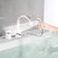 Robinet de baignoire à cascade avec douche à main - installation de 1,38 po et robinet de montage sur le pont 4 po, poids de 11 lb