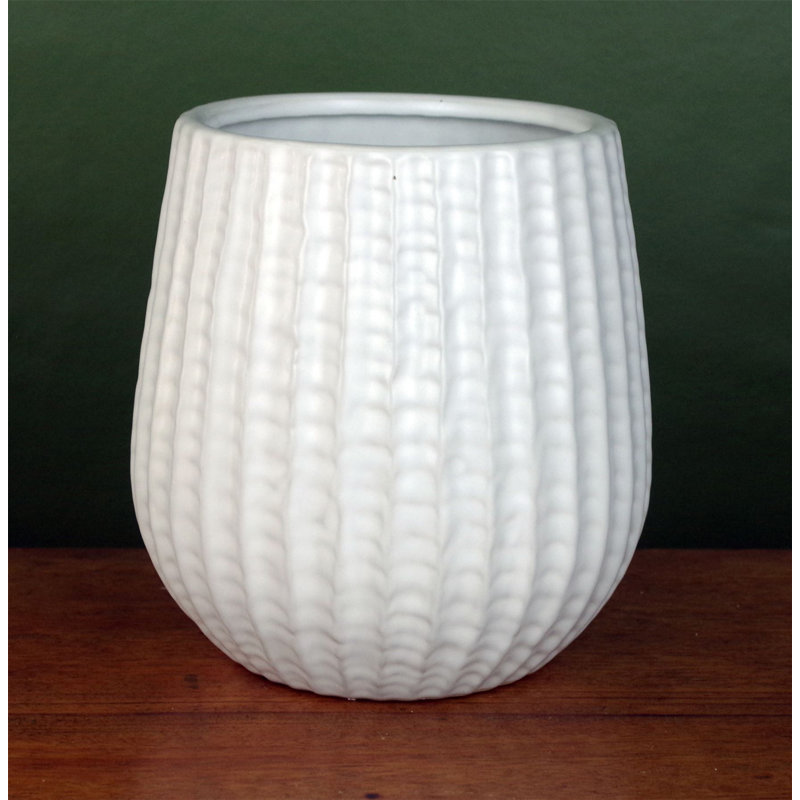 Ceramic Planter Vase Ceramic Cachepot, White