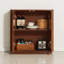 Buffet 31,5 "en noyer moderne avec forme ondulée - Buffet pour le salon, la salle à manger et le couloir-2123561880