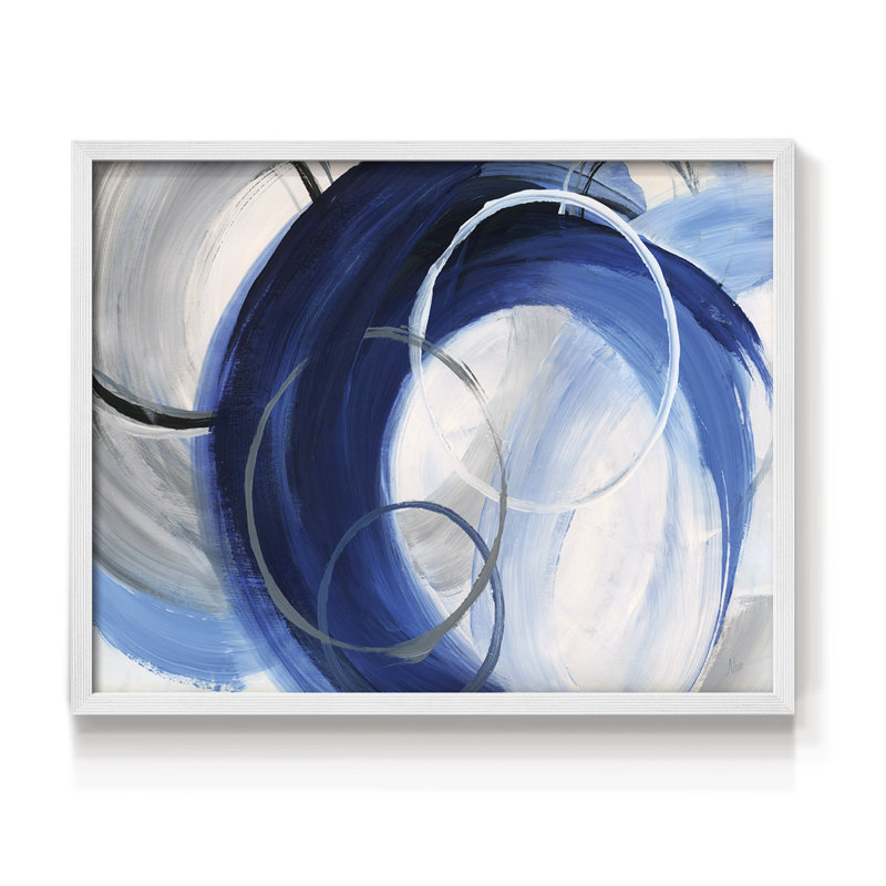 Indigo - anneaux - reproduction encadrée, H 22 po x l 28 po, Blanc