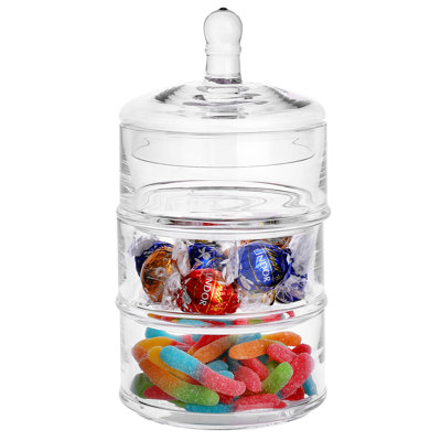 88 ml 3 Tier Clear Glass Apothecary Jar