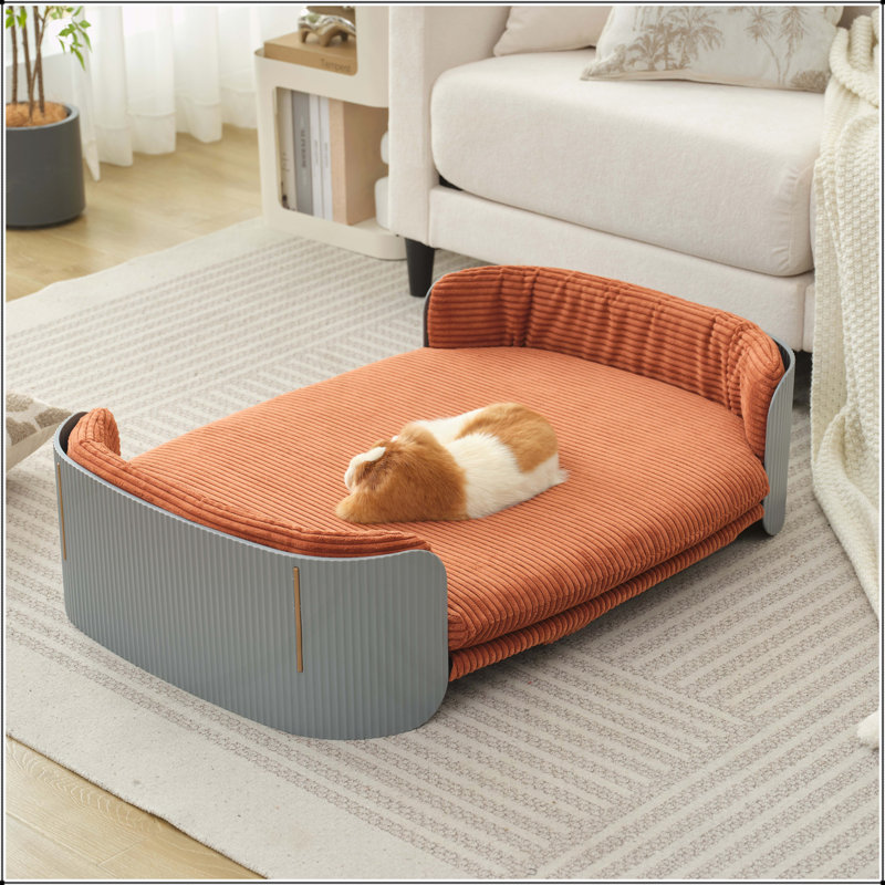 Lit pour animaux de compagnie, Gris / Brun, H 10,23 po x l 40,55 po x P 28,74 po