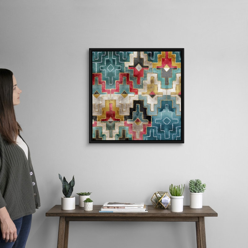 " Urged II " by Eva Watts, 26" H x 26" W x 1.75" D, Black Framed Canvas