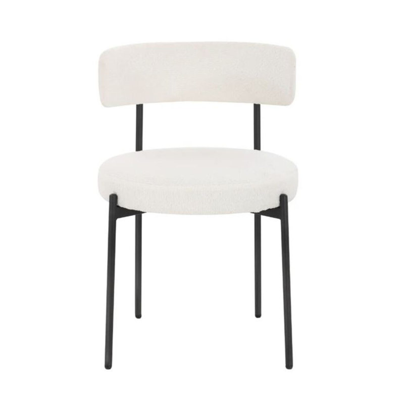 Fauteuil bouclé Aciredef, Blanc
