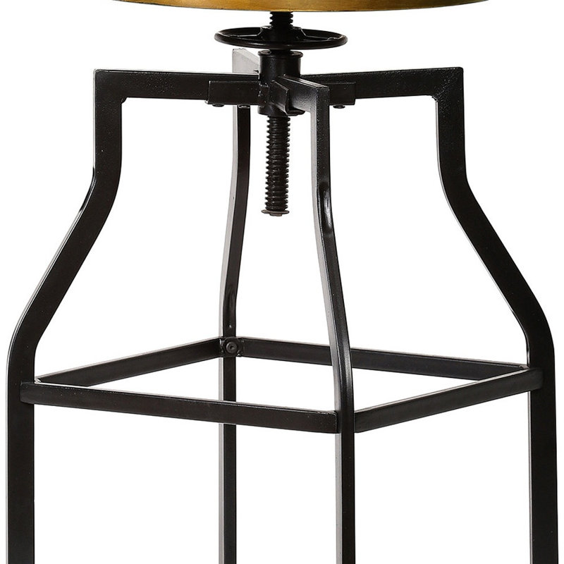 Chaise de bar pivotante réglable en acier 29 po avec repose-pieds 29 po, Doré