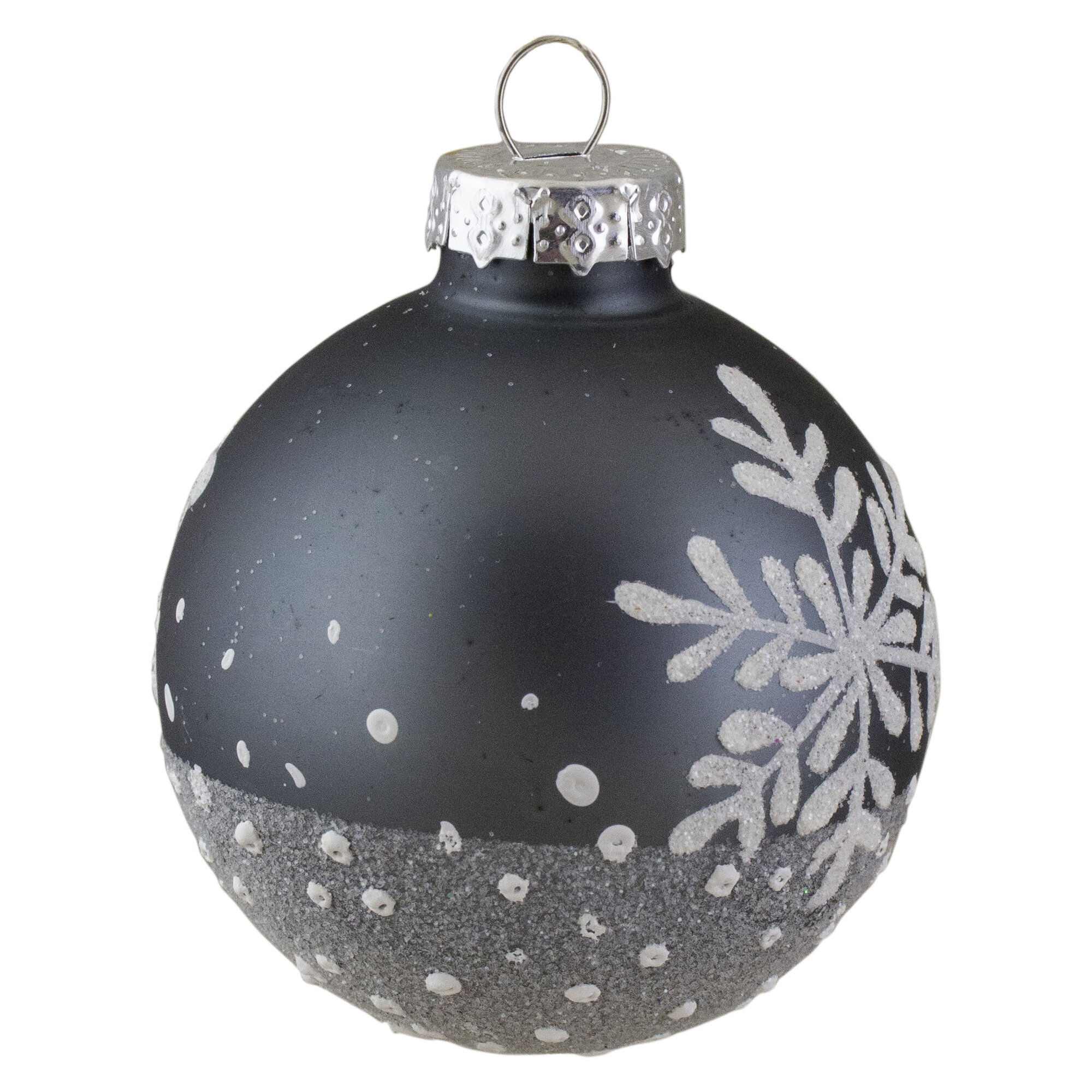 12ct Blue Snowflake Christmas Ball Ornaments 4