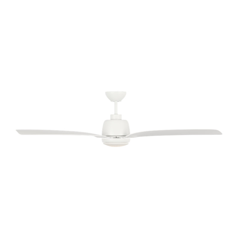 Carly LED Downrod Ceiling Fan, White, 15.40" H x 60" W x 60" D, White