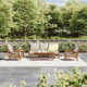 Brunswick Teak 5 - Person Patio Conversation Sets with Cushions