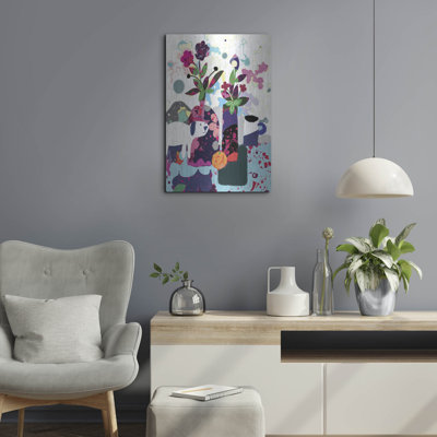 Lark Manor 'Smiling Dog Still Life' by Holly McGee Metal Wall Art